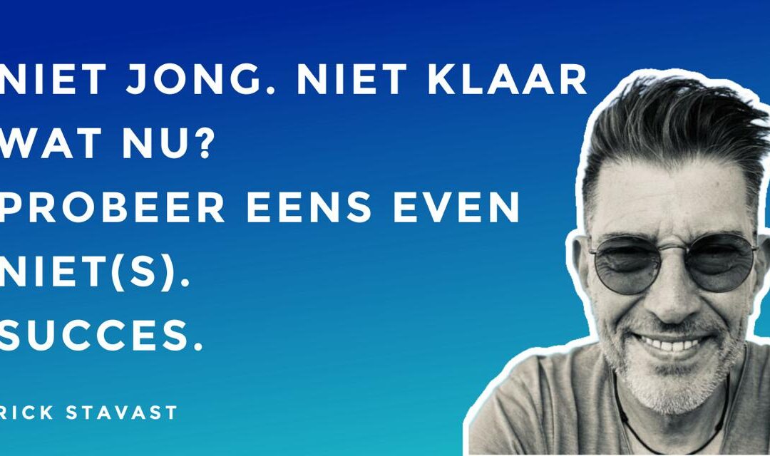 De tweede helft van je carrière begint met bedenktijd, niet met werk